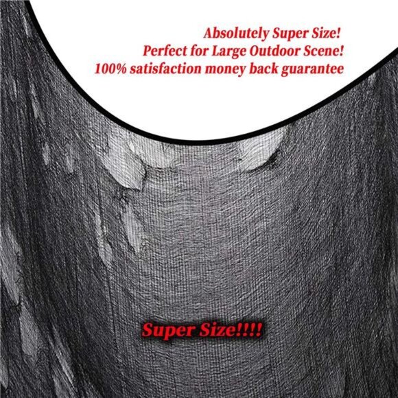 2PCS Super Size in Halloween Creepy Gray Black Purple White Cloth - Picture 2 of 8